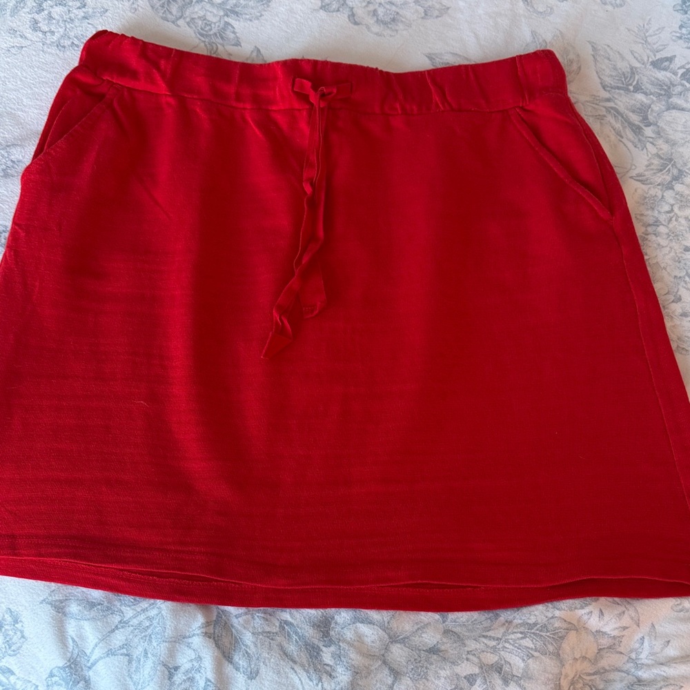 Red Cotton Women's Skirt